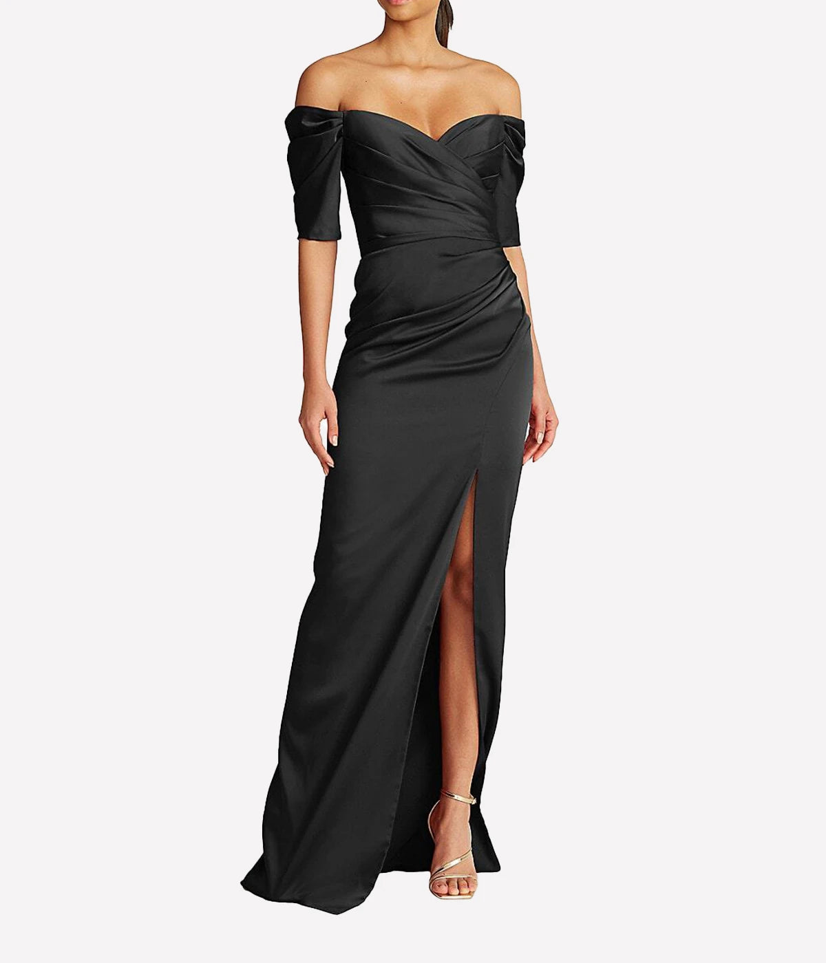 Sienna Off The Shoulder Gown in Black