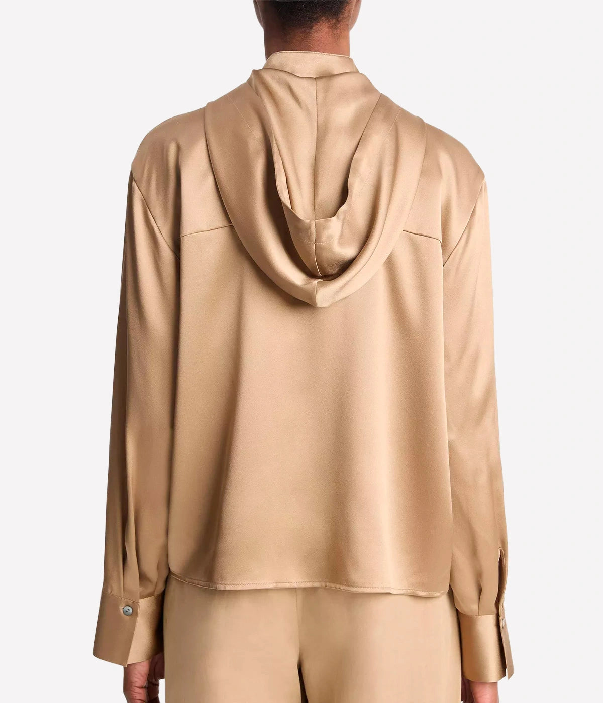 *FINAL SALE* Hooded Long Sleeve Button Down in Rye