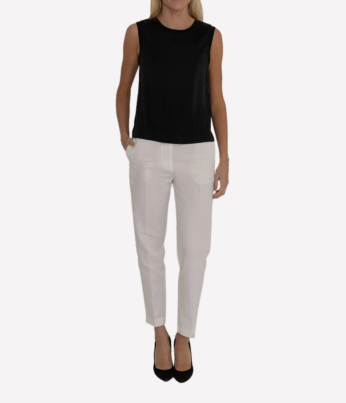*FINAL SALE* Silk Tank in Black