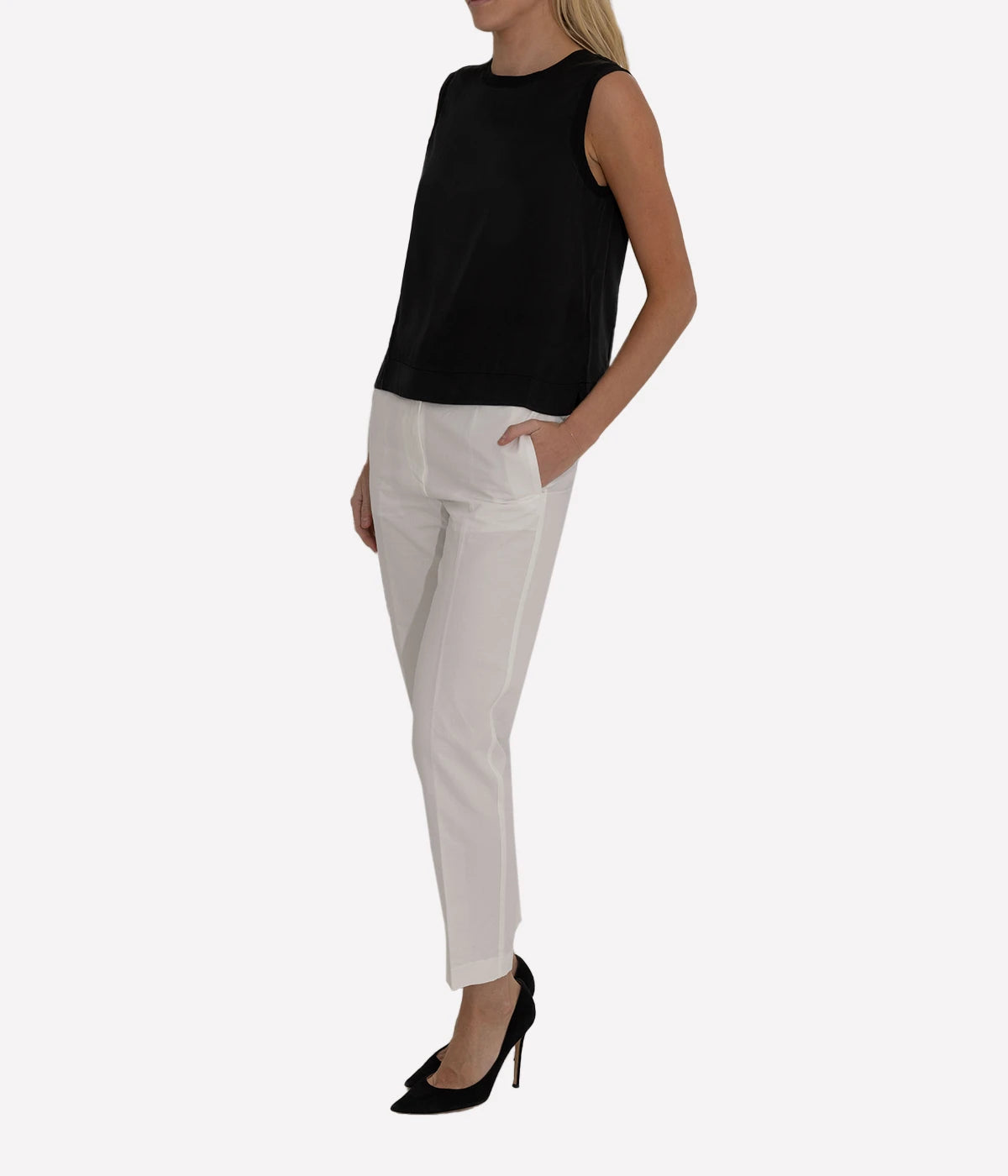 *FINAL SALE* Silk Tank in Black