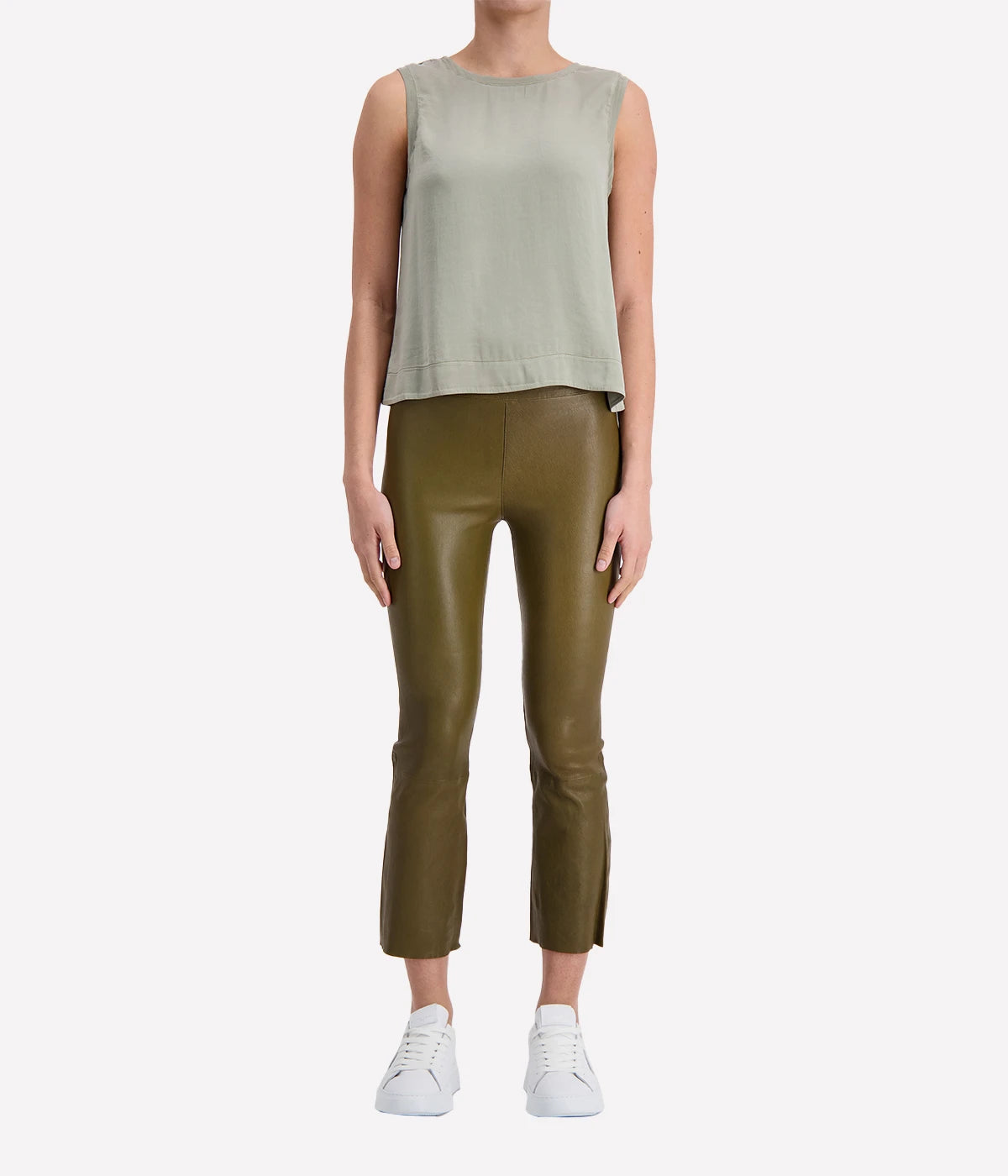 Silk Tank in Sage