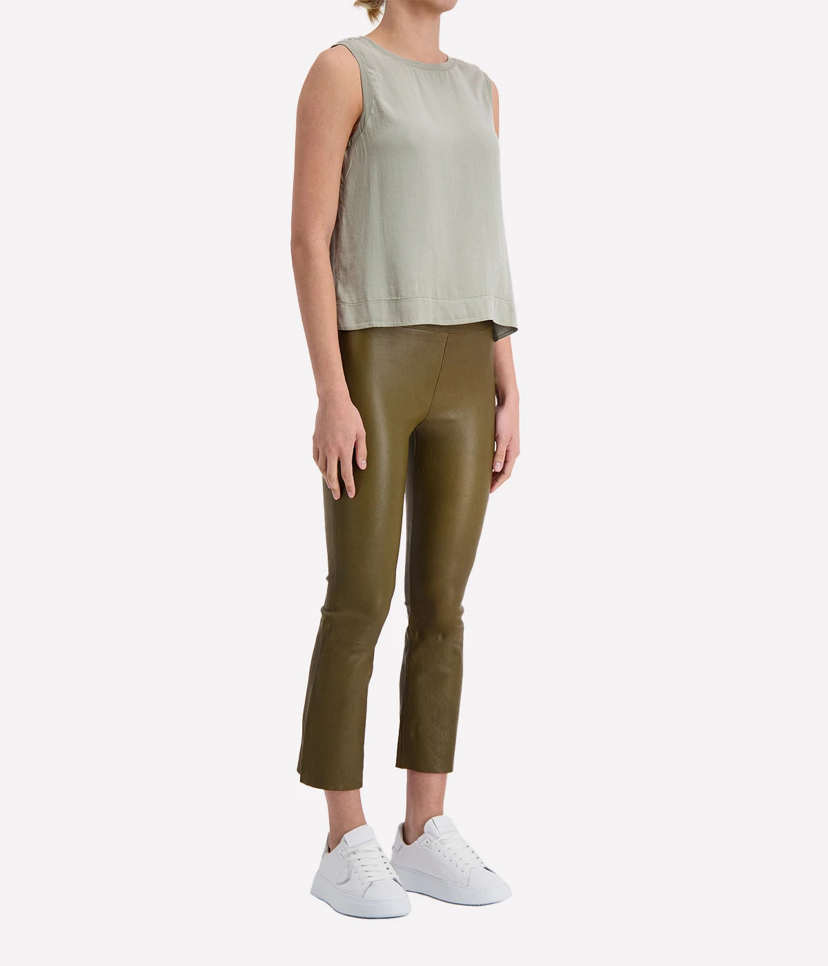 Silk Tank in Sage
