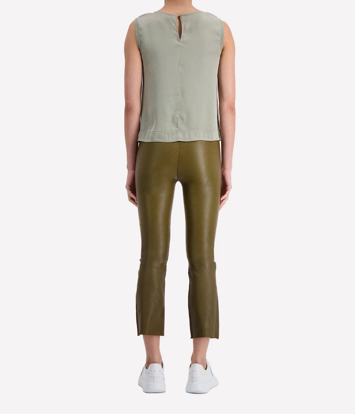 Silk Tank in Sage