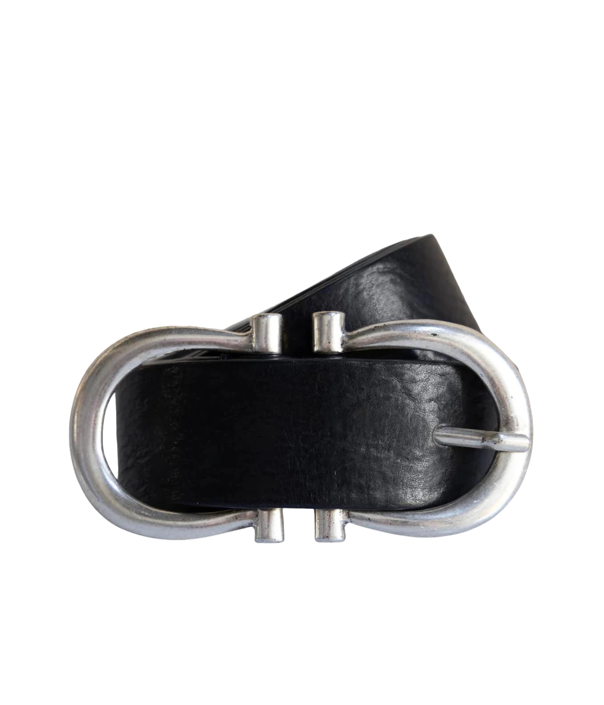 Silver Nicky Belt in Black