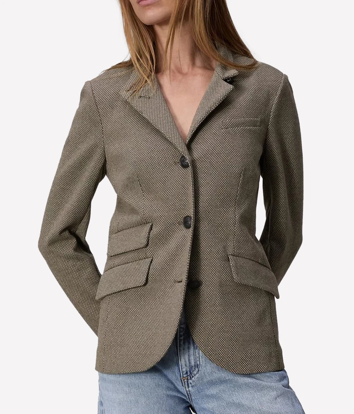 Slade Jacquard Blazer in Green Multi