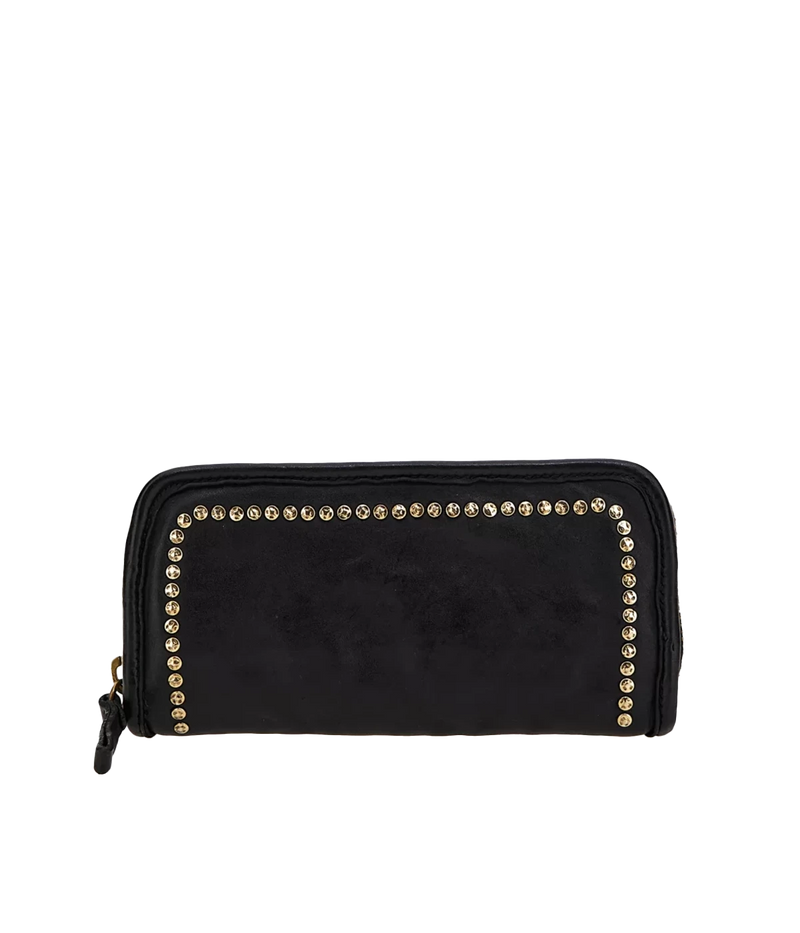 Small Studded Wallet in Black