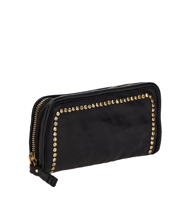 Small Studded Wallet in Black