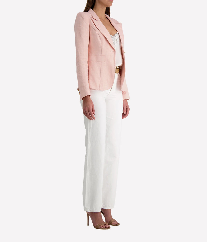 Classic Duchess Linen Blazer in Ballet
