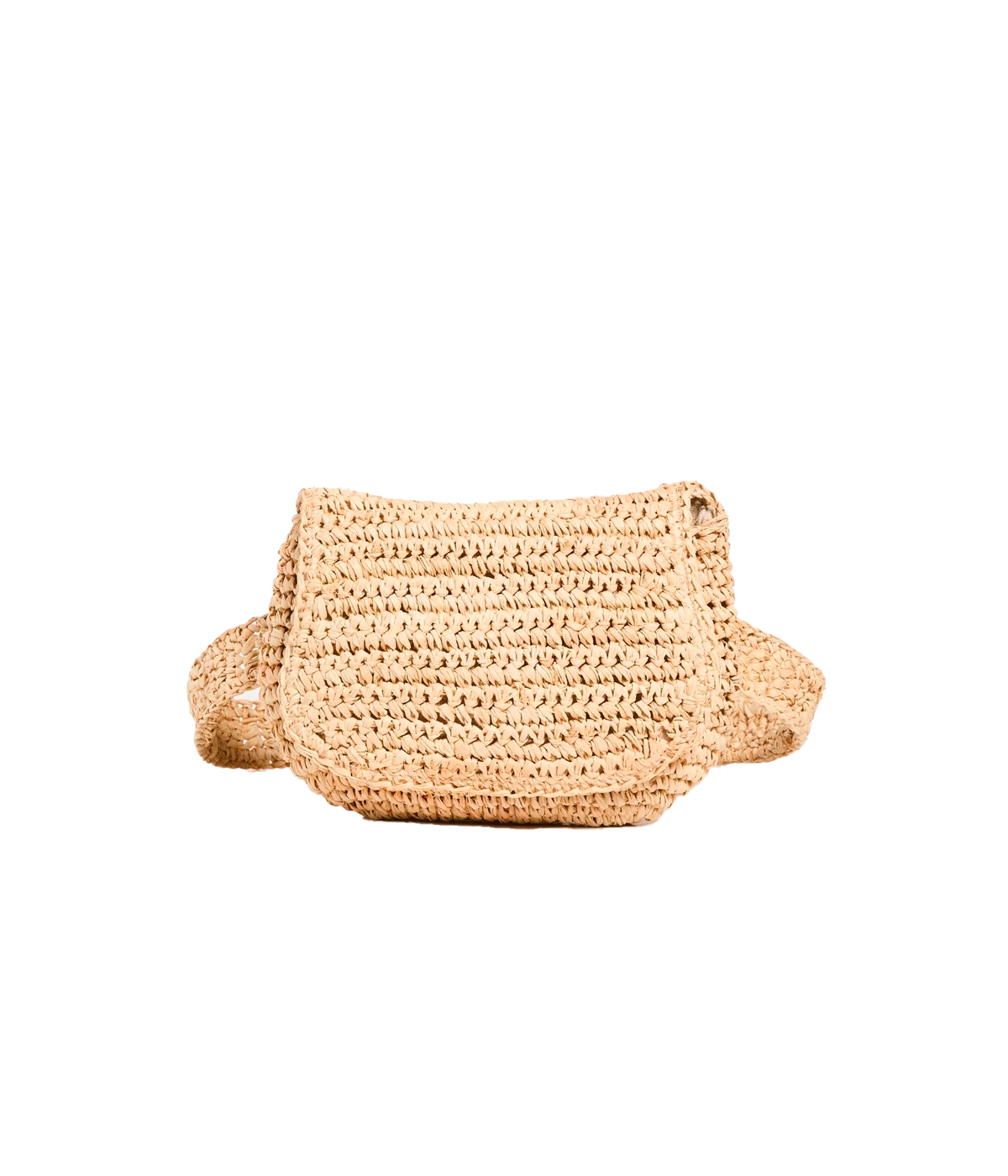 Straw Belt Bag in Natural