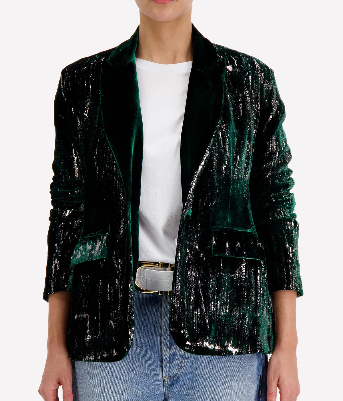 Stretch Velvet Jacket in Wild