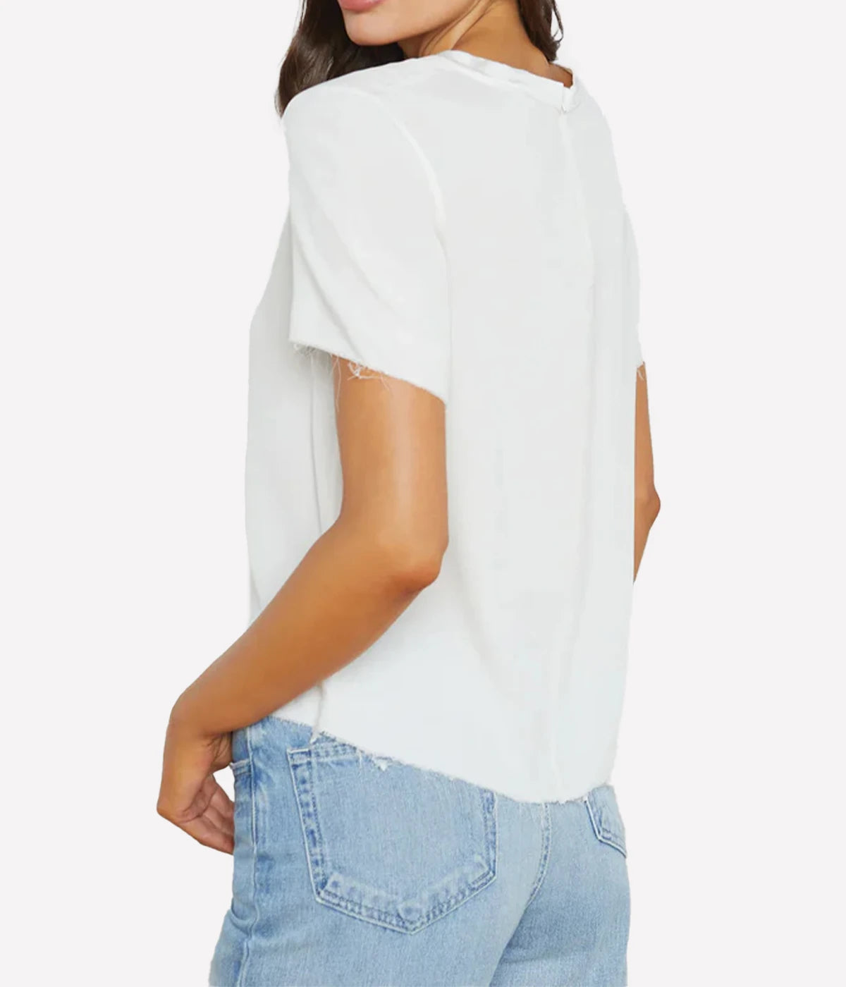 Suzette Silk T-Shirt in White