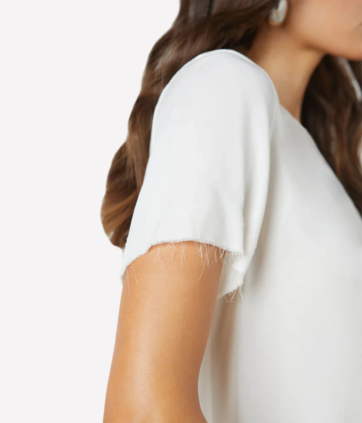 Suzette Silk T-Shirt in White