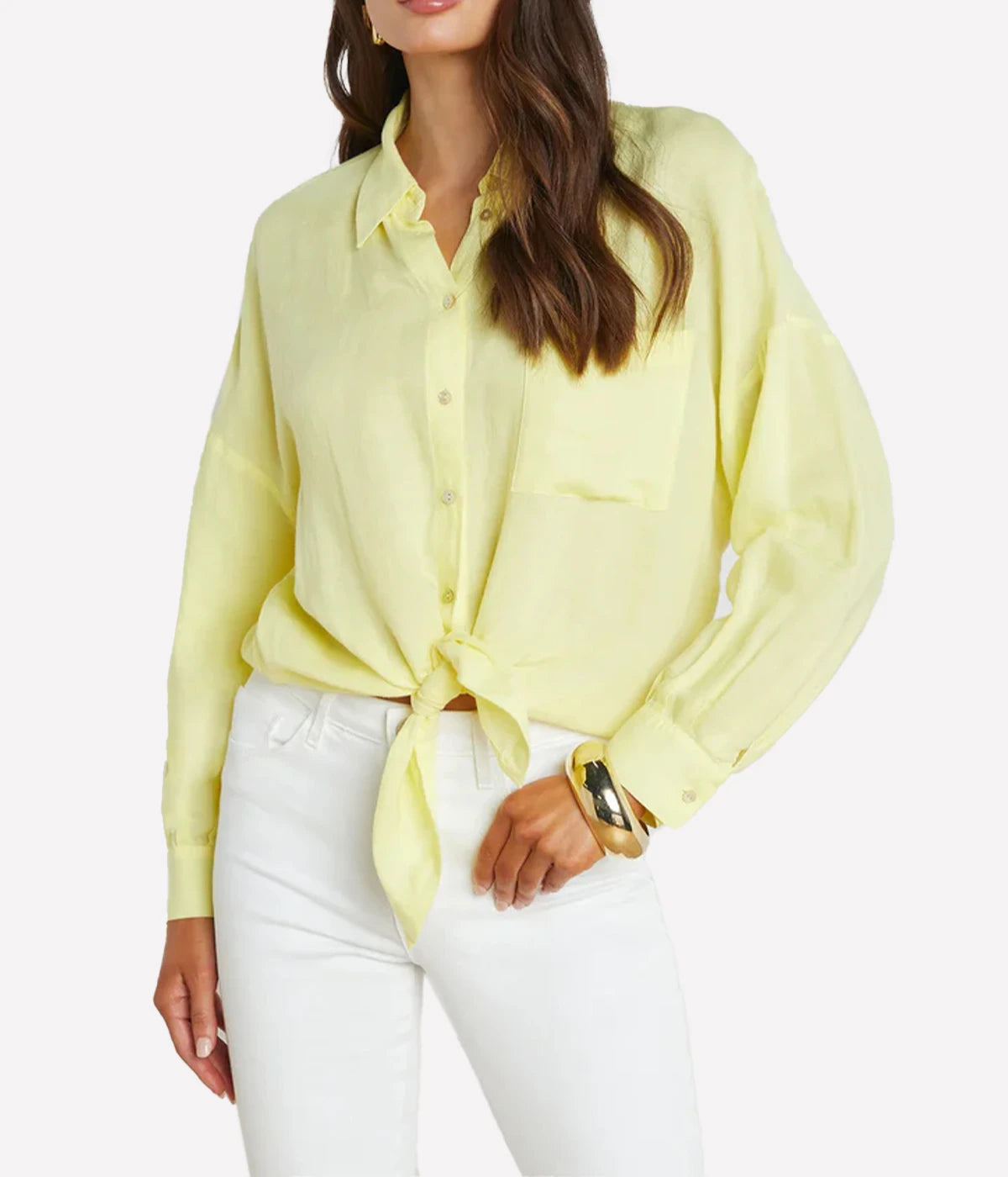 Talitha Tie Blouse in Yellow Sorbet