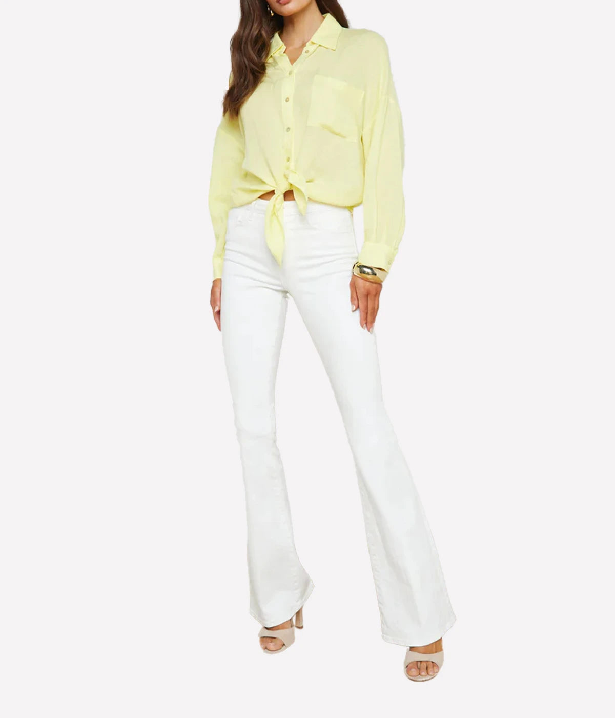 Talitha Tie Blouse in Yellow Sorbet