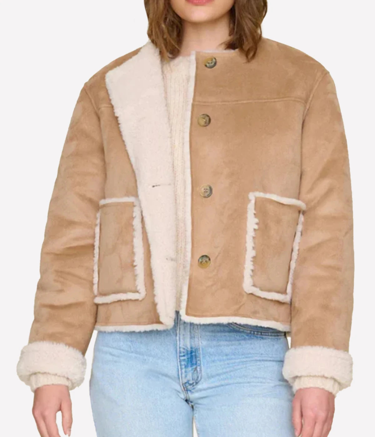 Thayer Suede Jacket in Driftwood