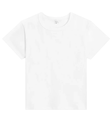 A timeless classic white cotton t-shirt, short sleeve and round neckline 100% cotton. Comfortable, everyday t-shirt, chic and effortless, modern woman, made internationally, bra friendly.