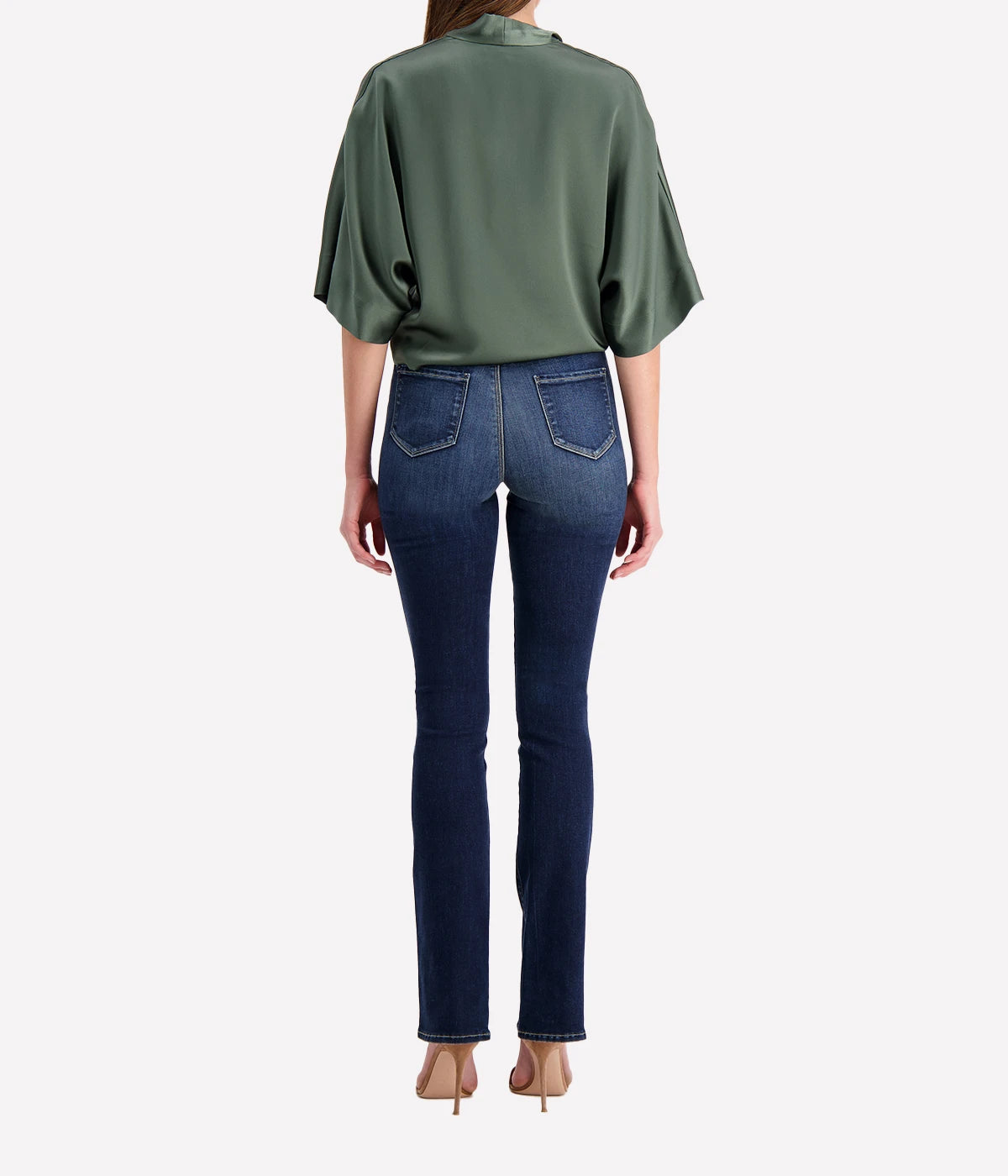 *FINAL SALE* Dolman Tie Front Blouse in Thyme
