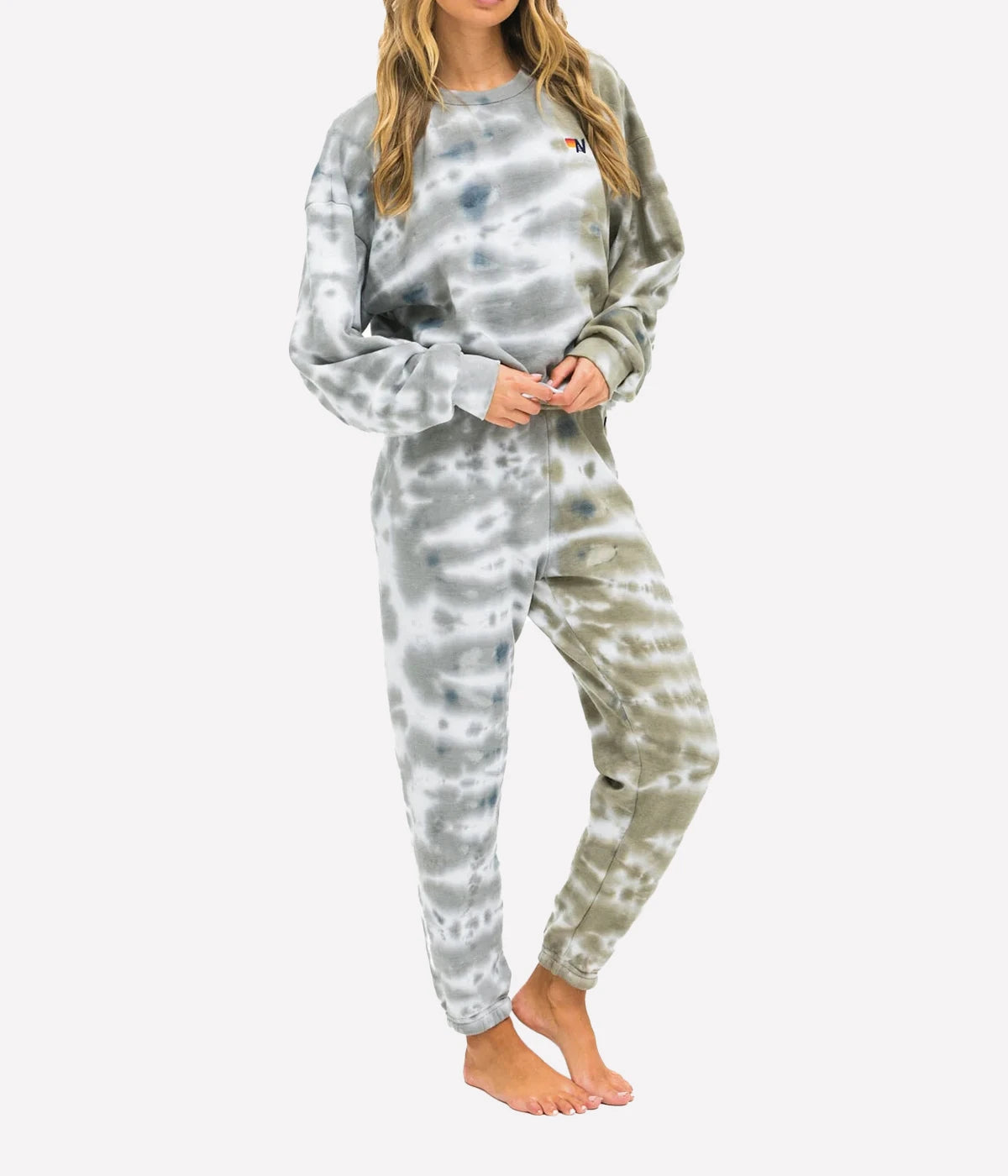 Tie Dye Sweatpants in Grey