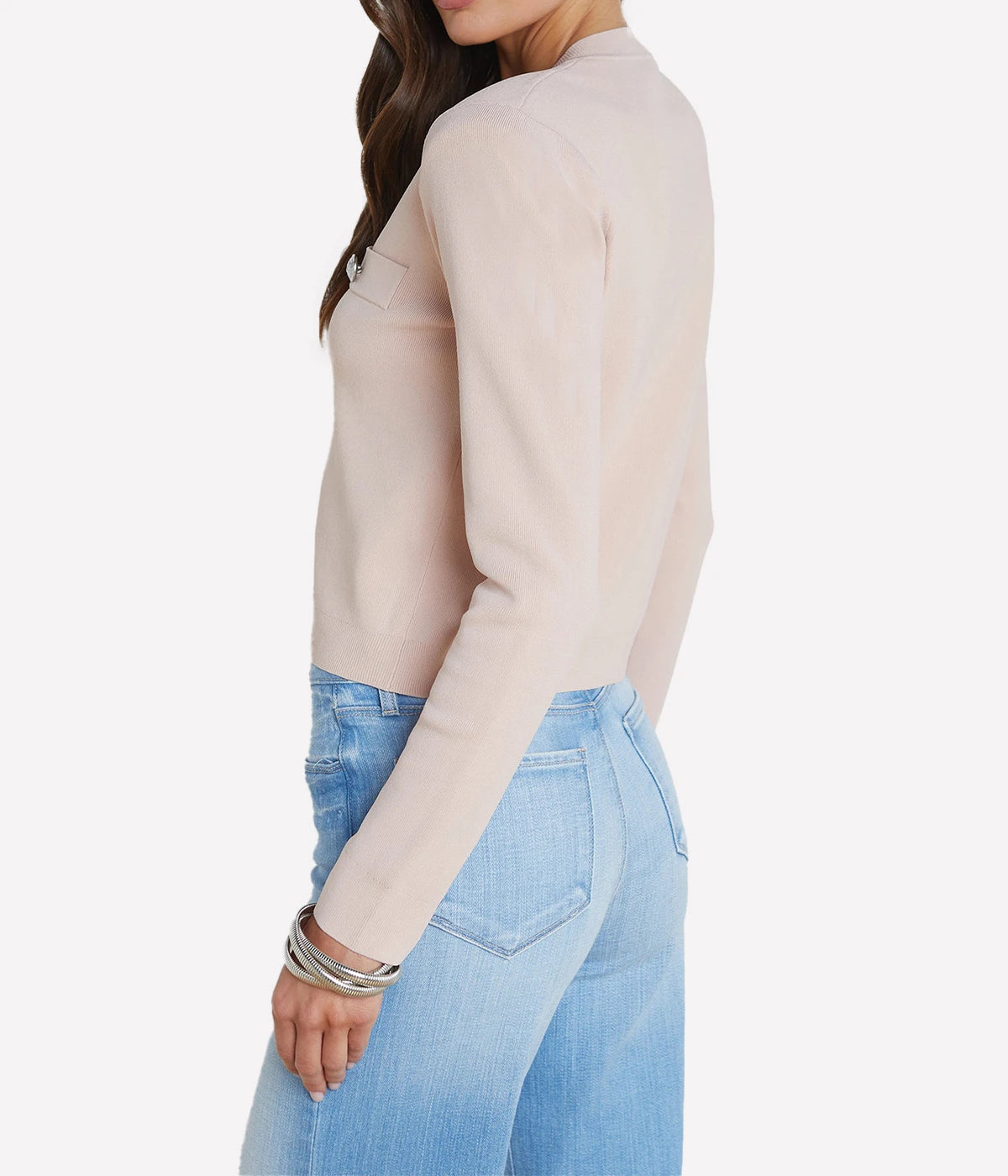 Toulouse Crop Cardigan in Petal