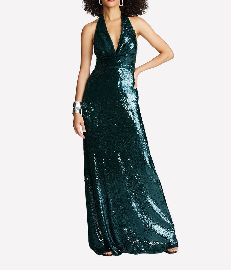 Tova Sequin Gown in Atlantic