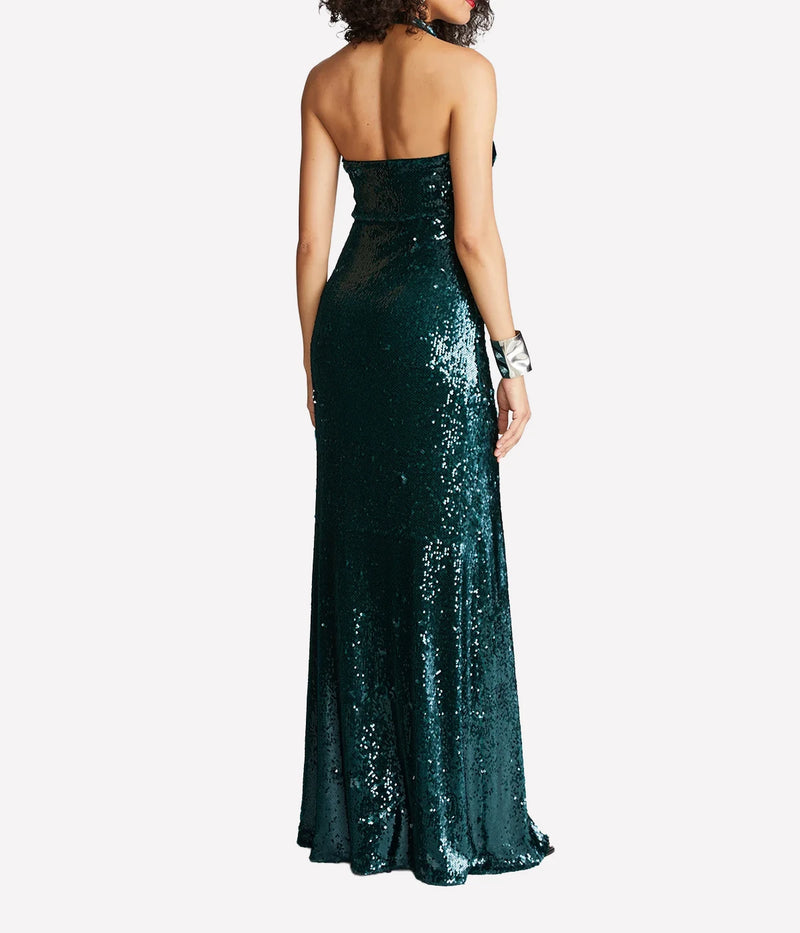 Tova Sequin Gown in Atlantic