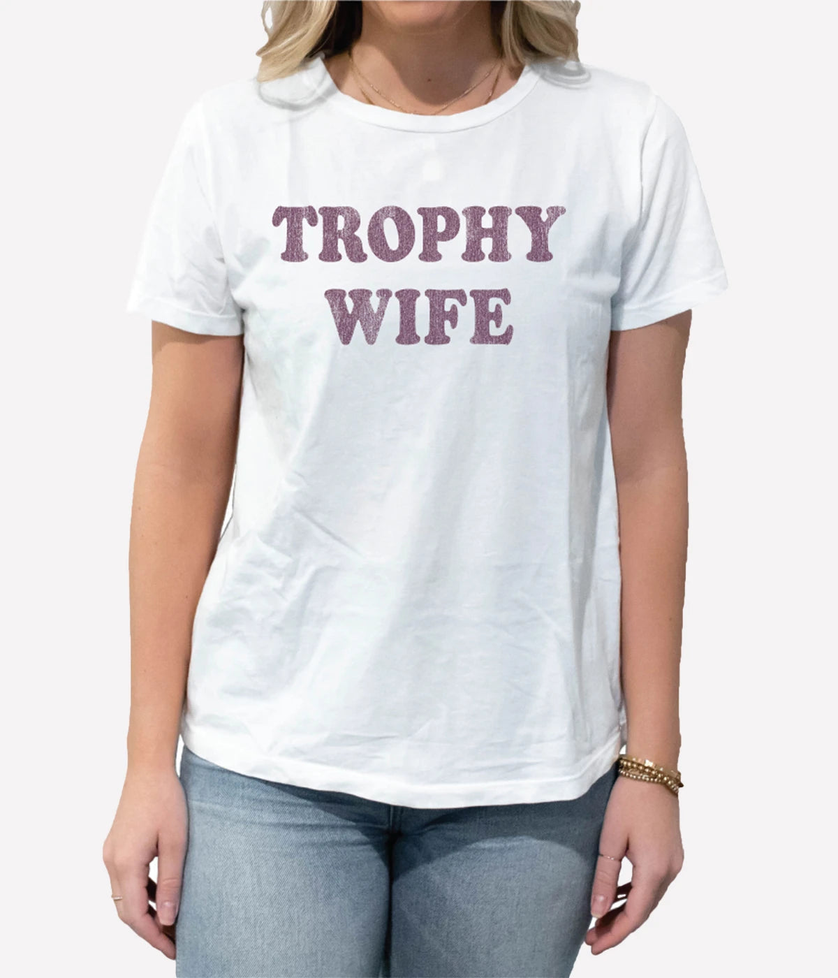 Trophy Wife Tee in White