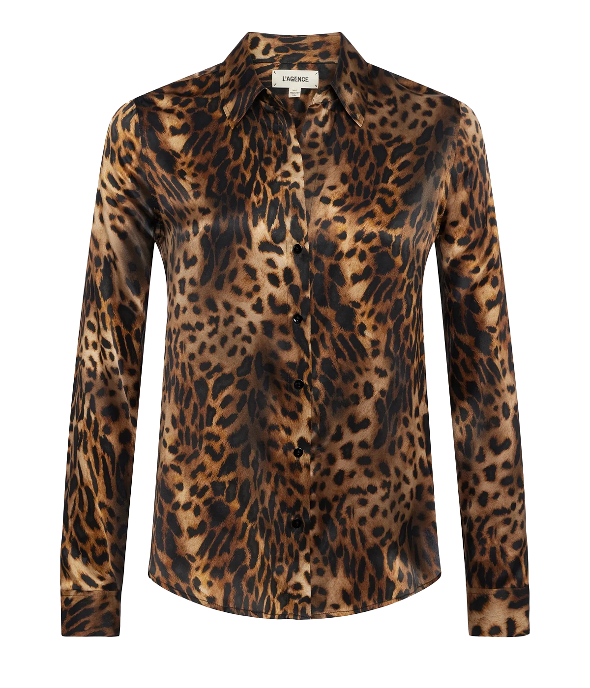 Tyler Long Sleeve Shirt in Brown Multi Oil Leopard