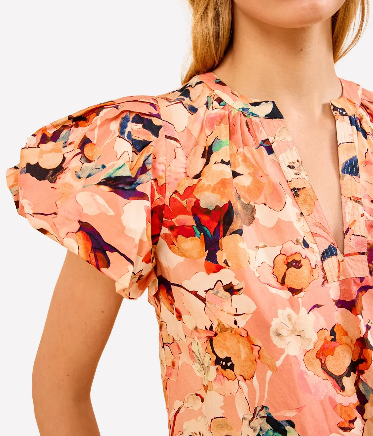 Abril Cotton Top In Camellia