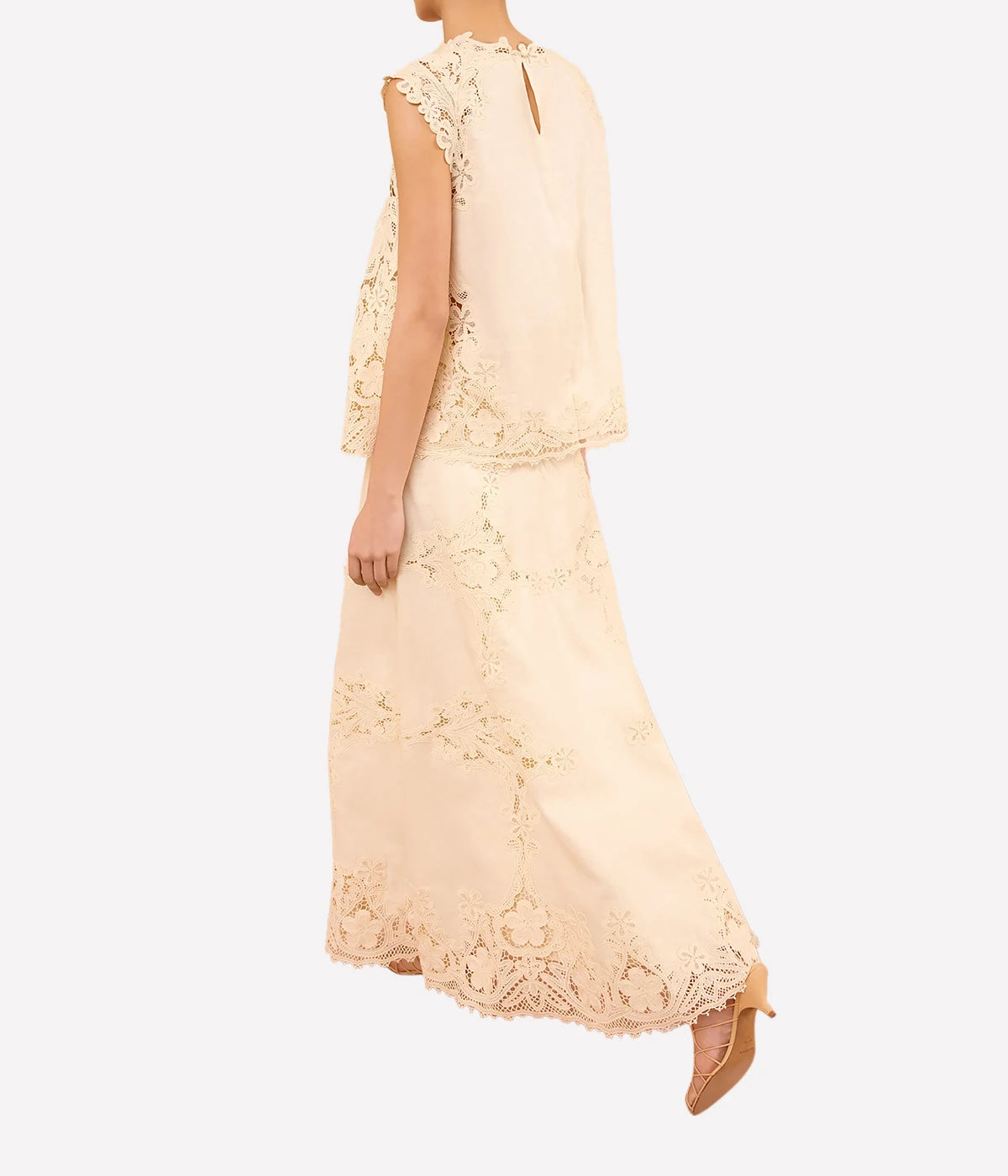 Amelie Linen Top In Ivory