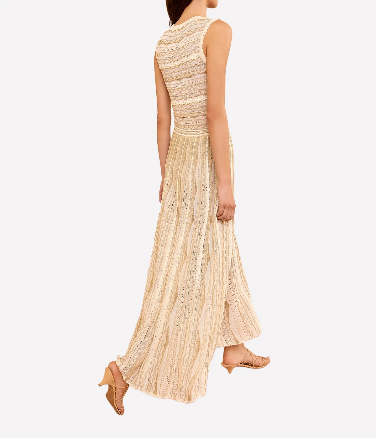 Clio Knit Midi Skirt In Conch