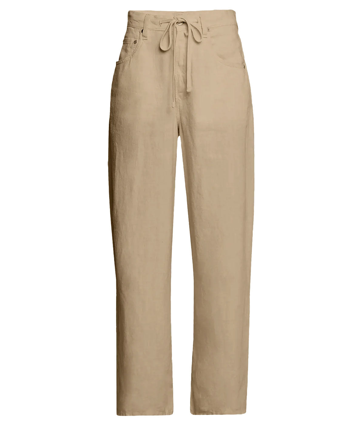 Brynn Drawstring Linen Trouser In Gobi