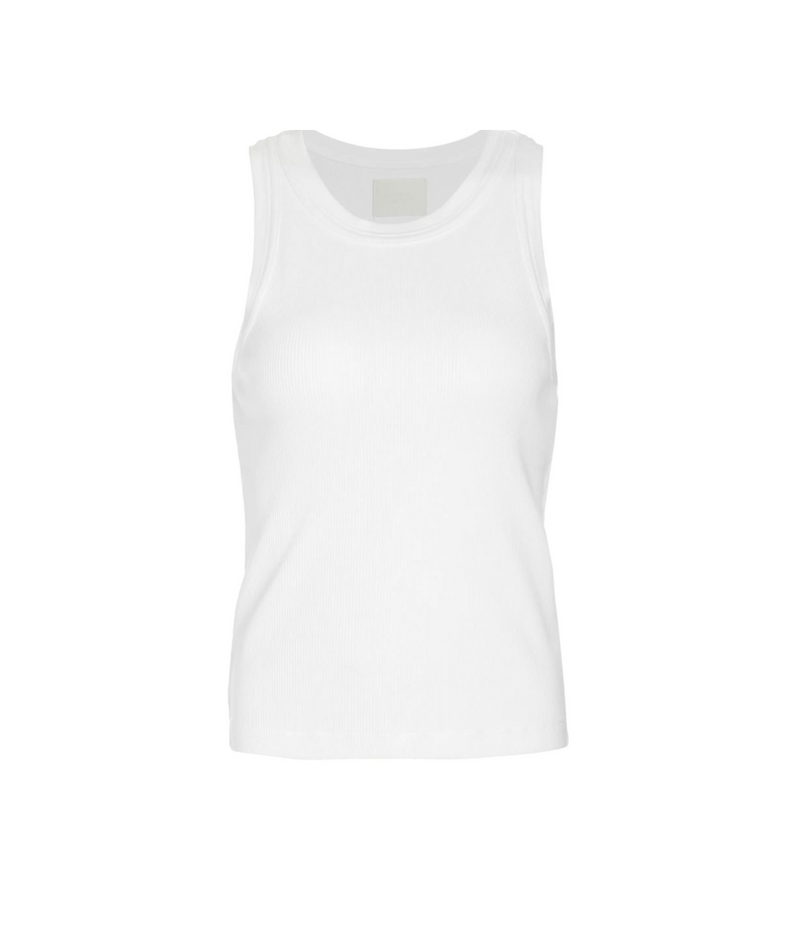 Isabel Rib Tank In White