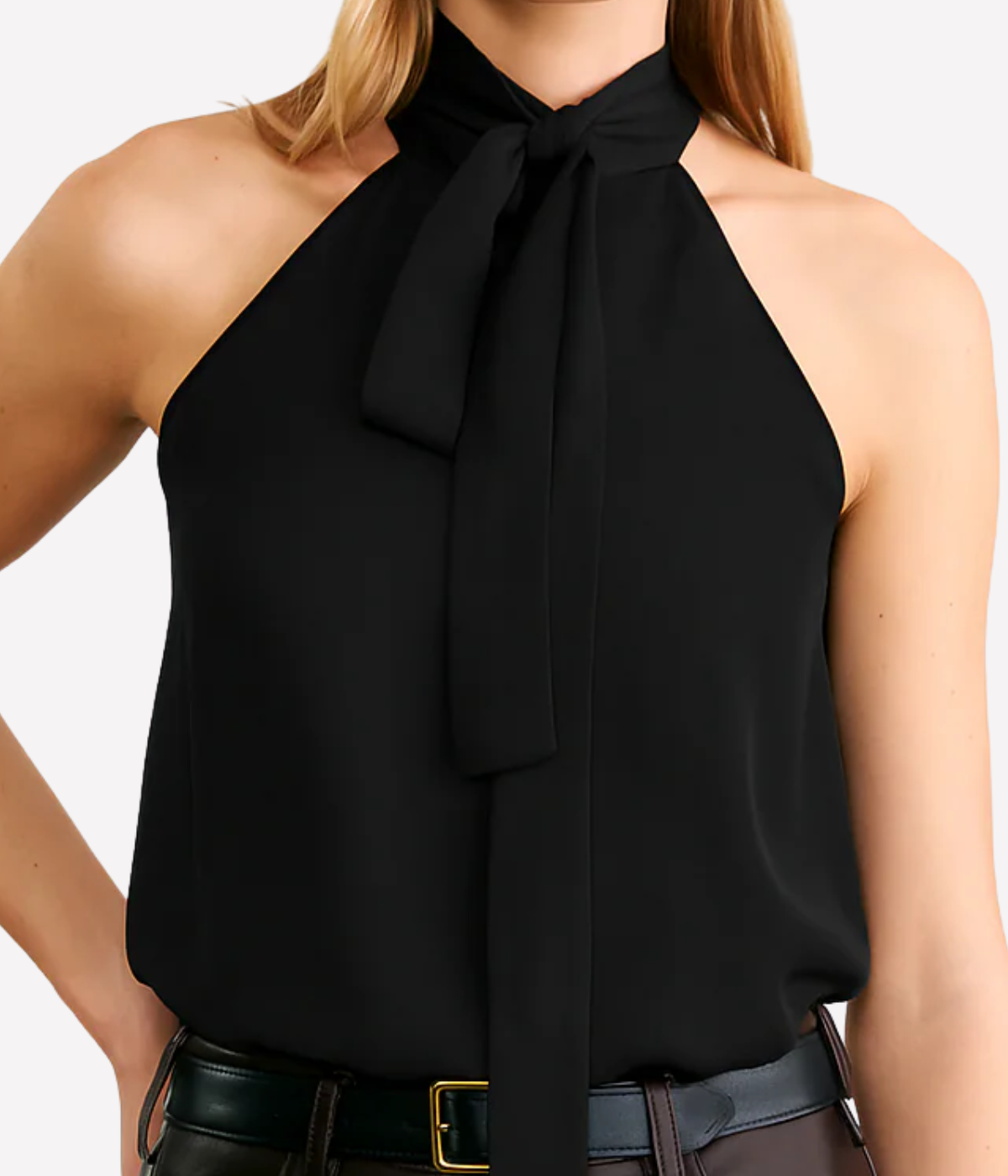 Alla Halterneck Top in Black