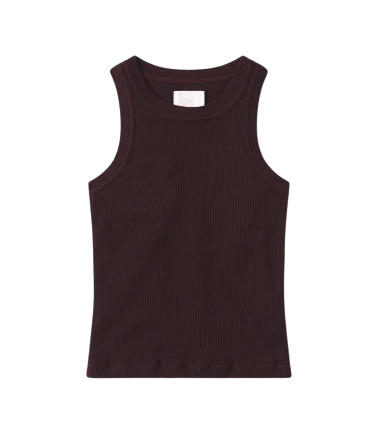 Isabel Rib Tank in Chocolate