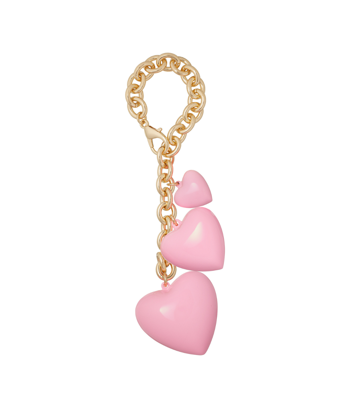 Happy Heart Charm in Pink
