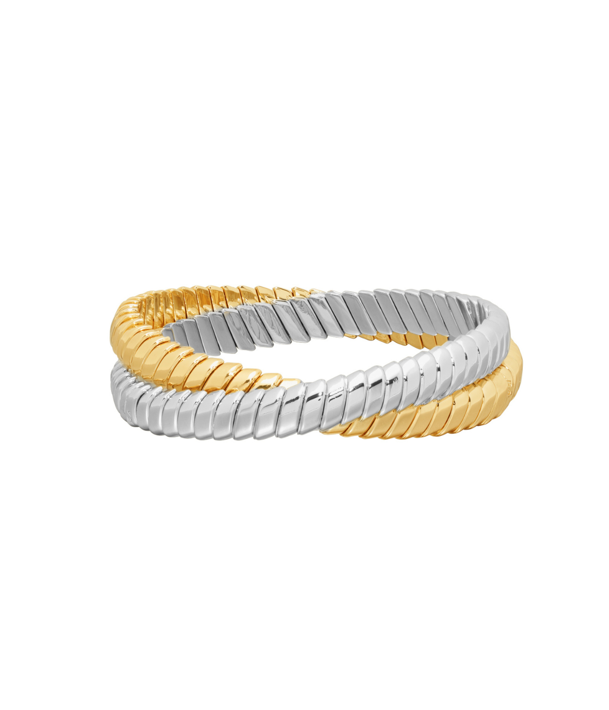 Double Cobra Bracelet in Gold & Silver