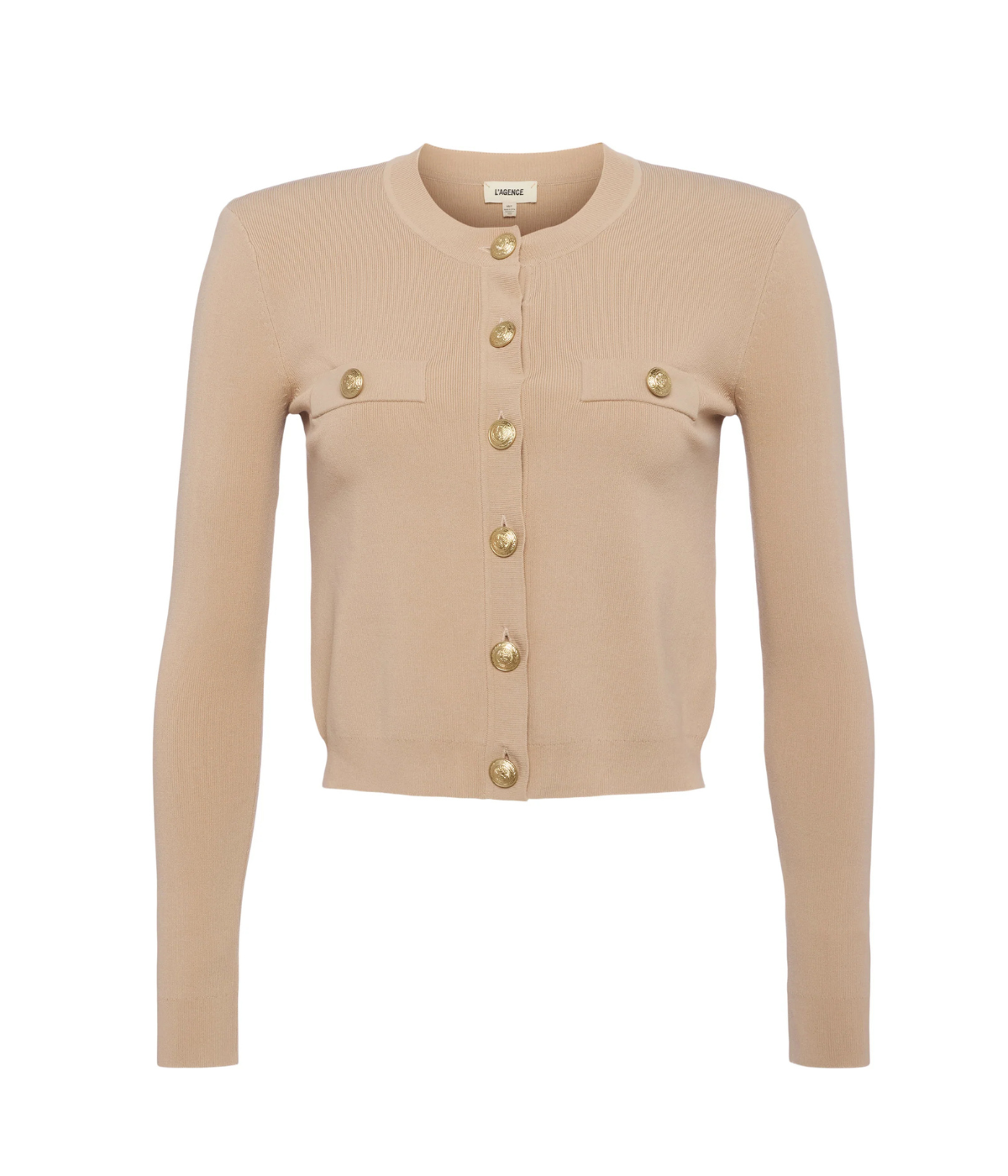 Toulouse Crop Cardi in Almond