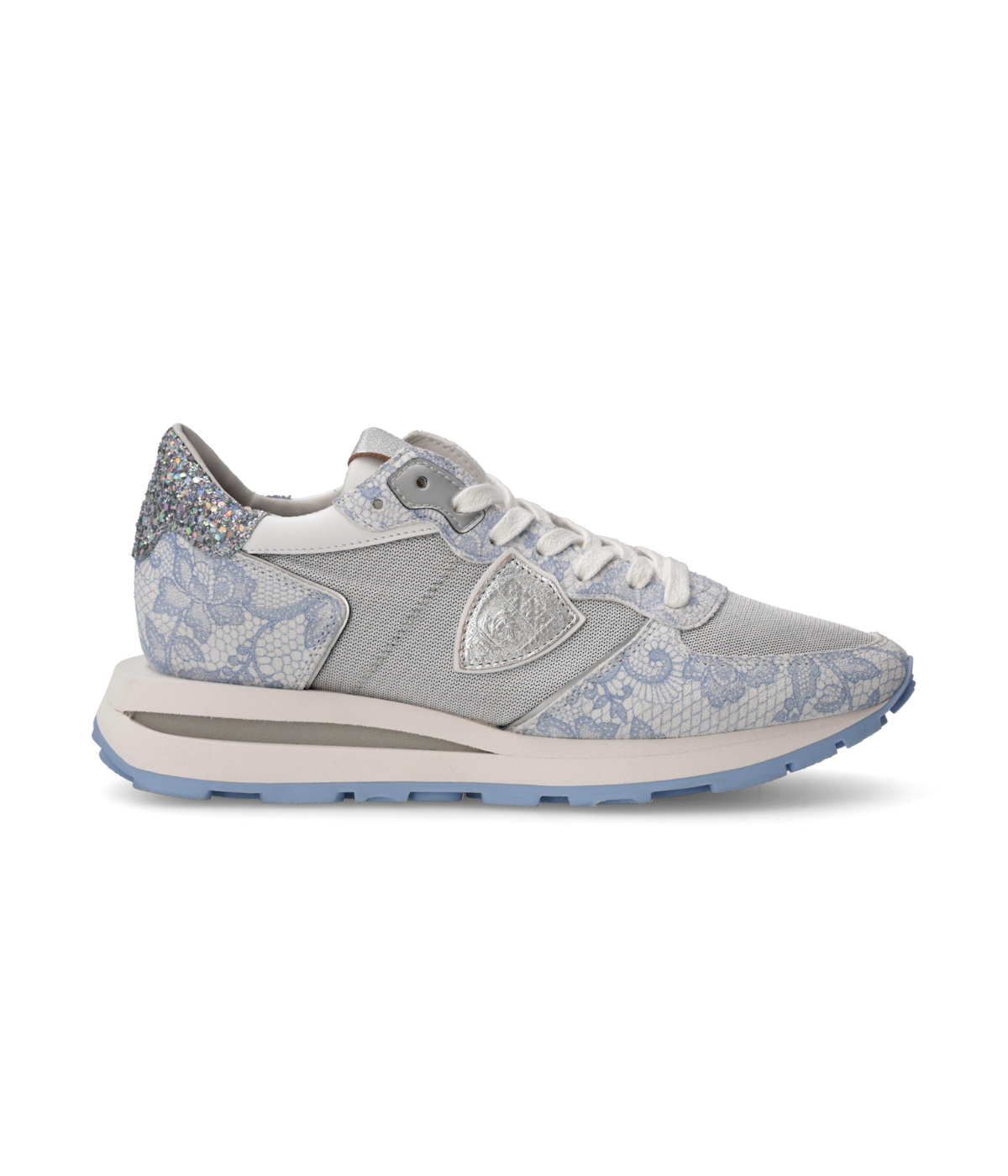 Tropez Haute Low Woman in MONDIAL RESAU METAL ARGENT