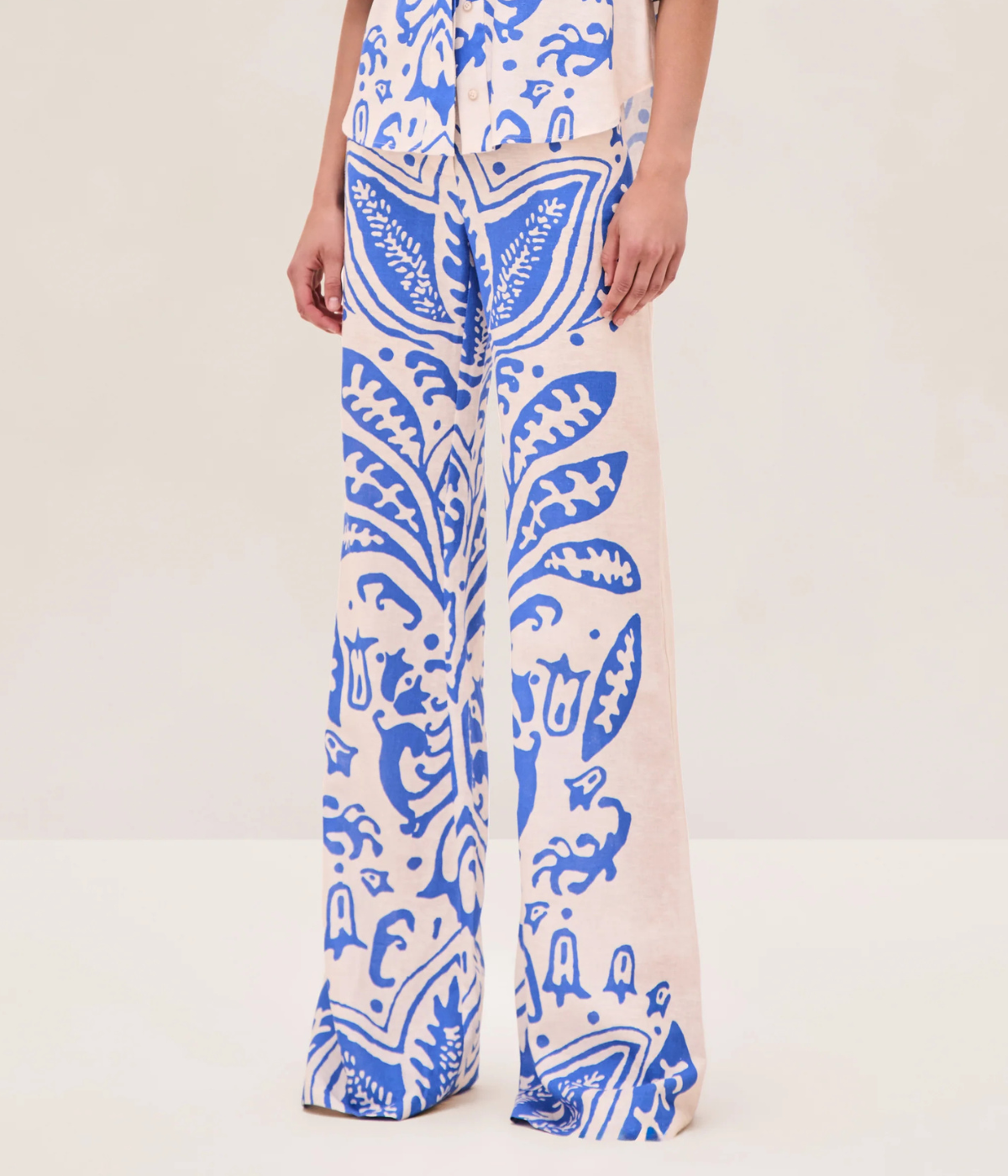 Davi Pant in Sapphire Palm