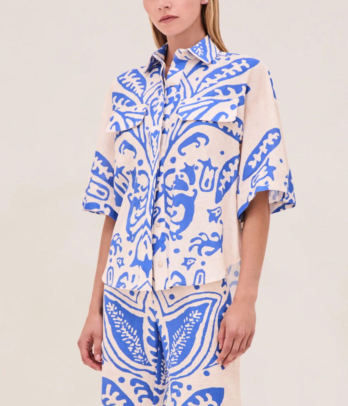 Farad Top in Sapphire Palm