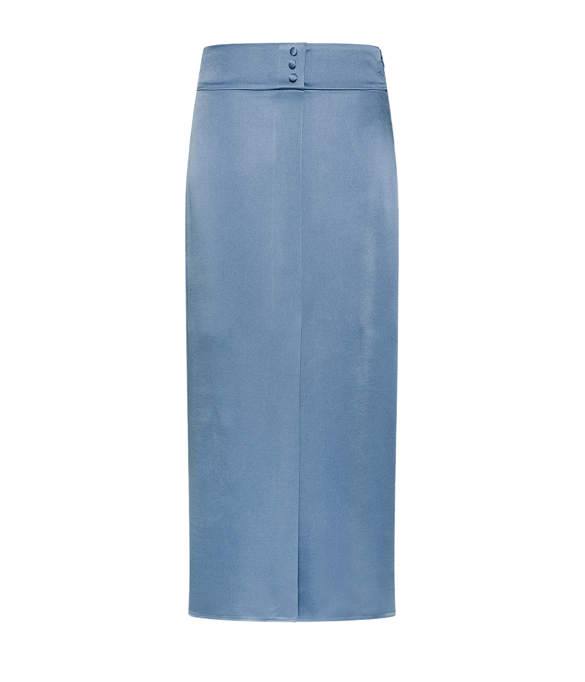 Shiny anvers satin pencil skirt in ceruleo