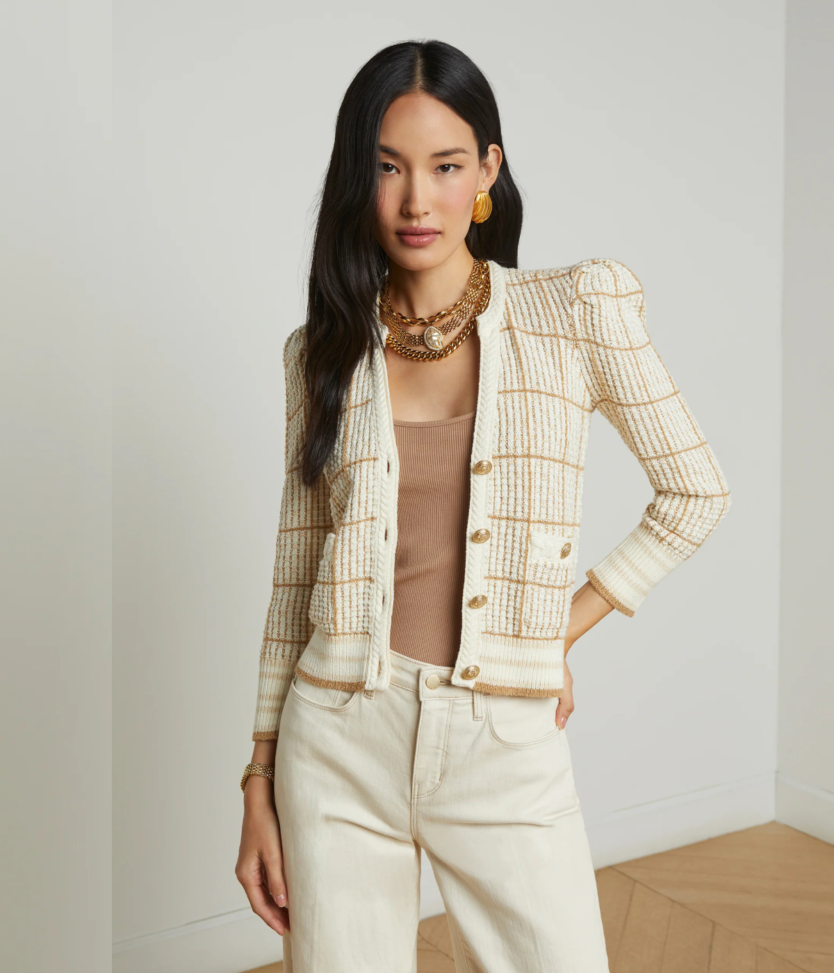 Jenni Cardigan in Ivory Cappuccino
