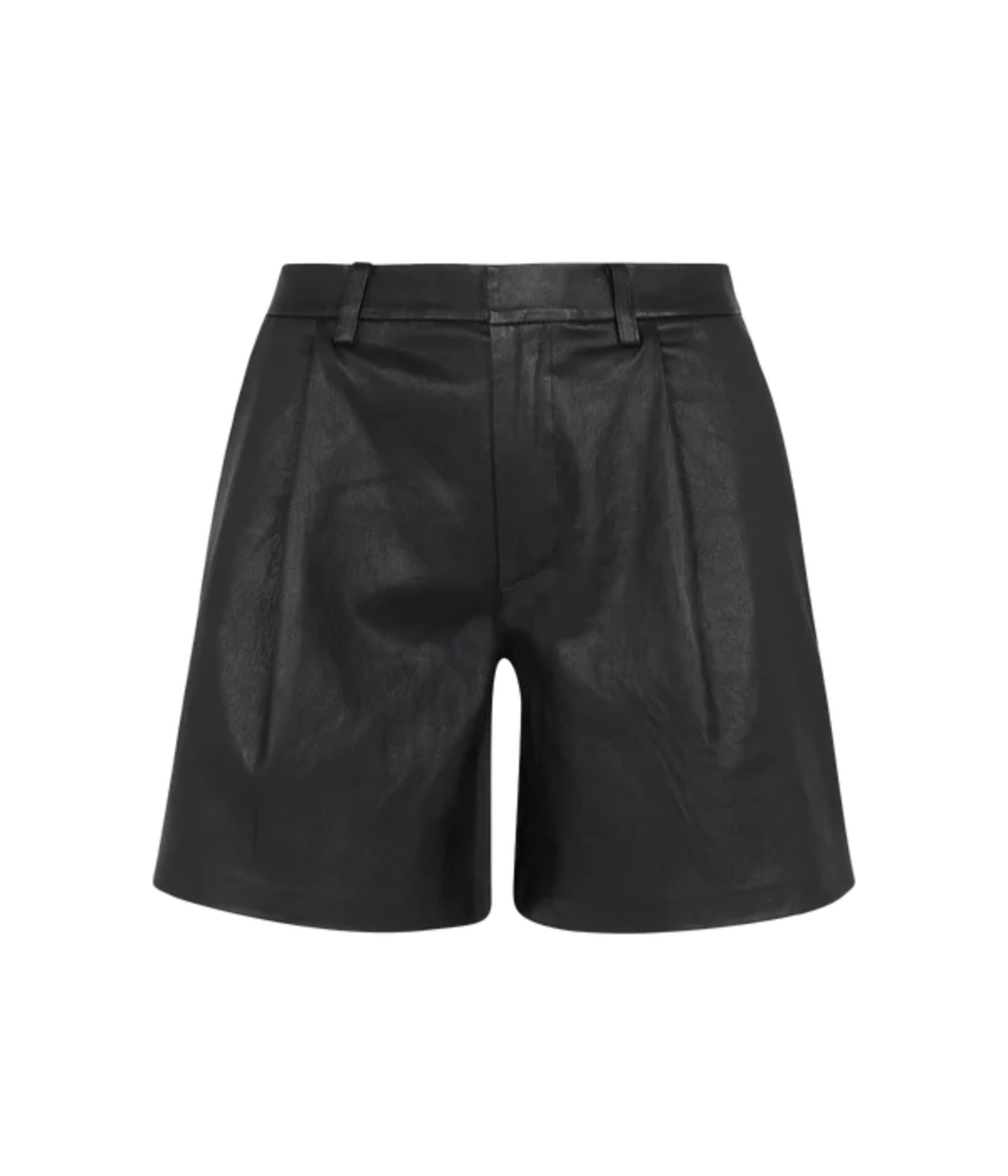 Deep Pleated Short in Black