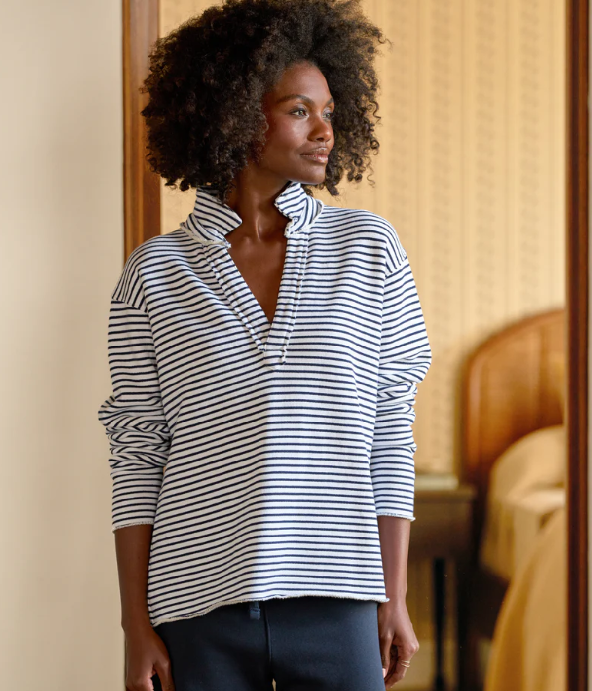 Patrick Popover Henley in White British Royal Navy