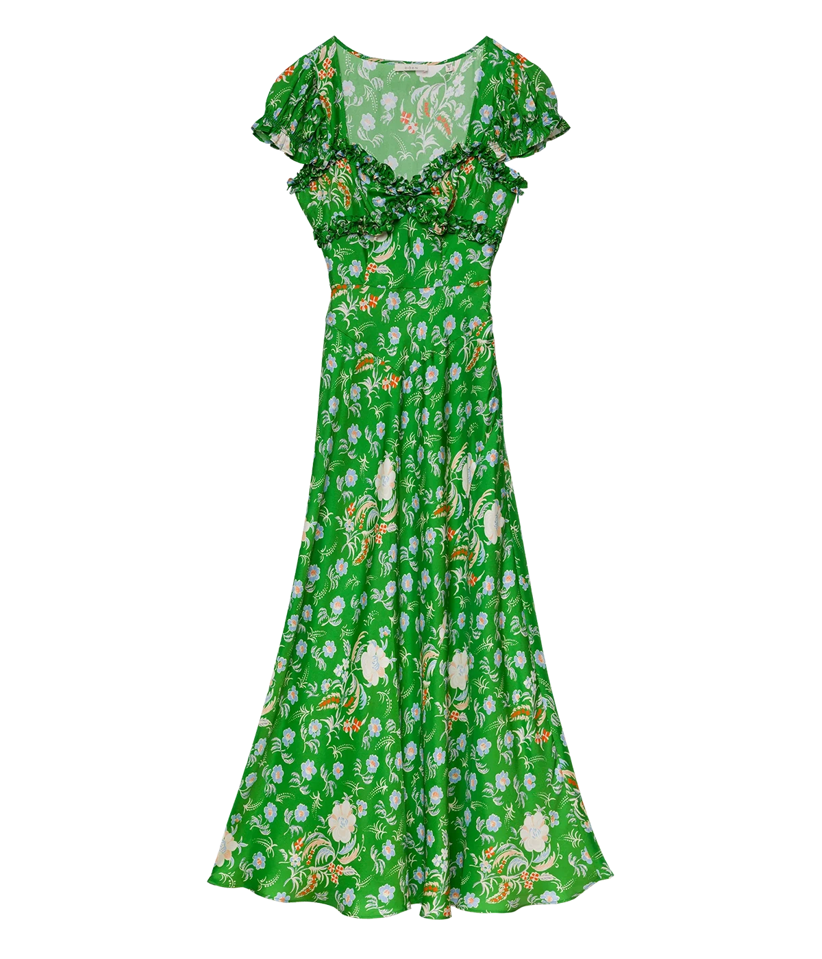 Valerine Dress In Emerald Hollyhock Hills