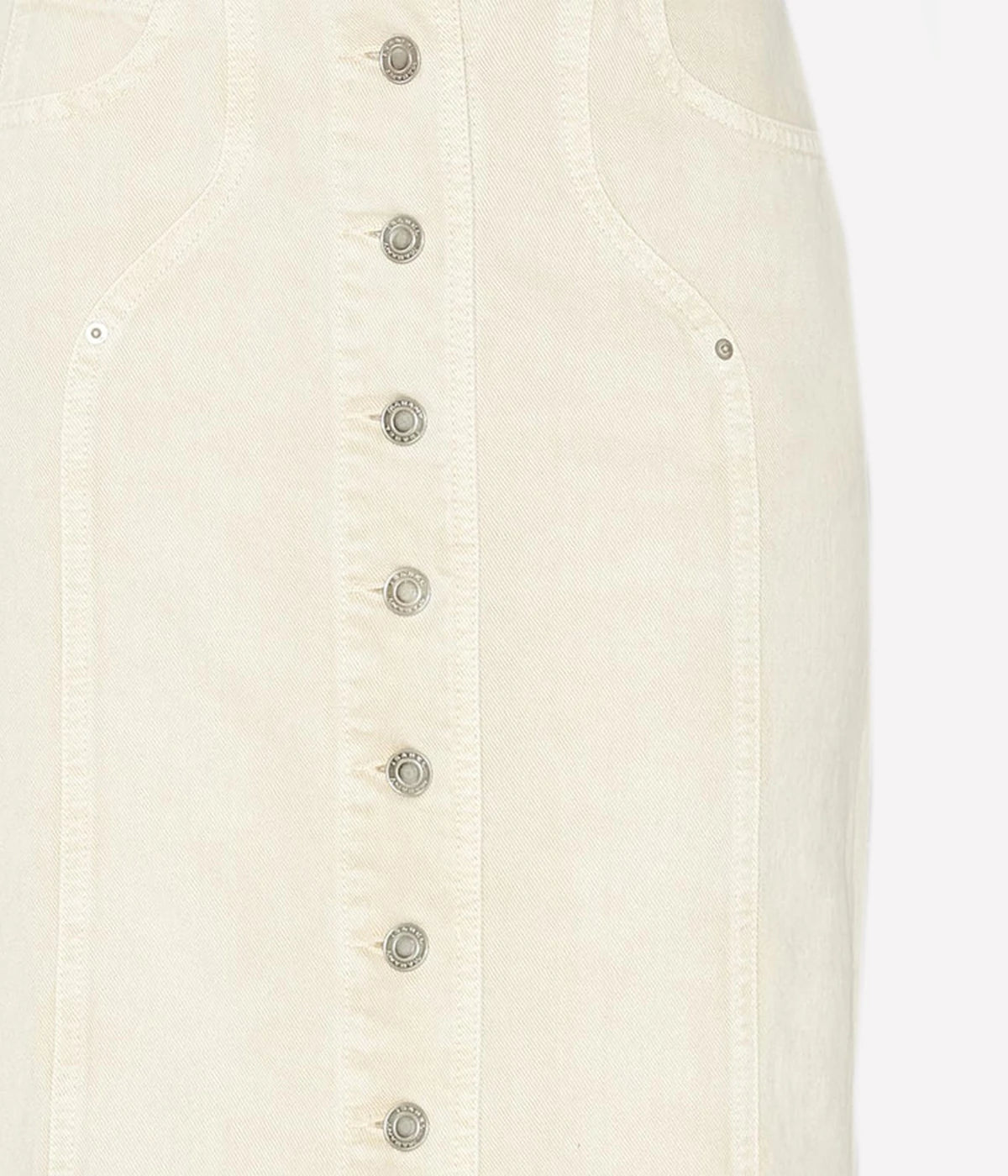 Vandy Denim Skirt in Ecru