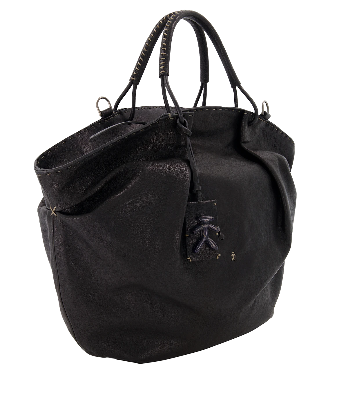 Ventaglio Shopping Bag in Nero