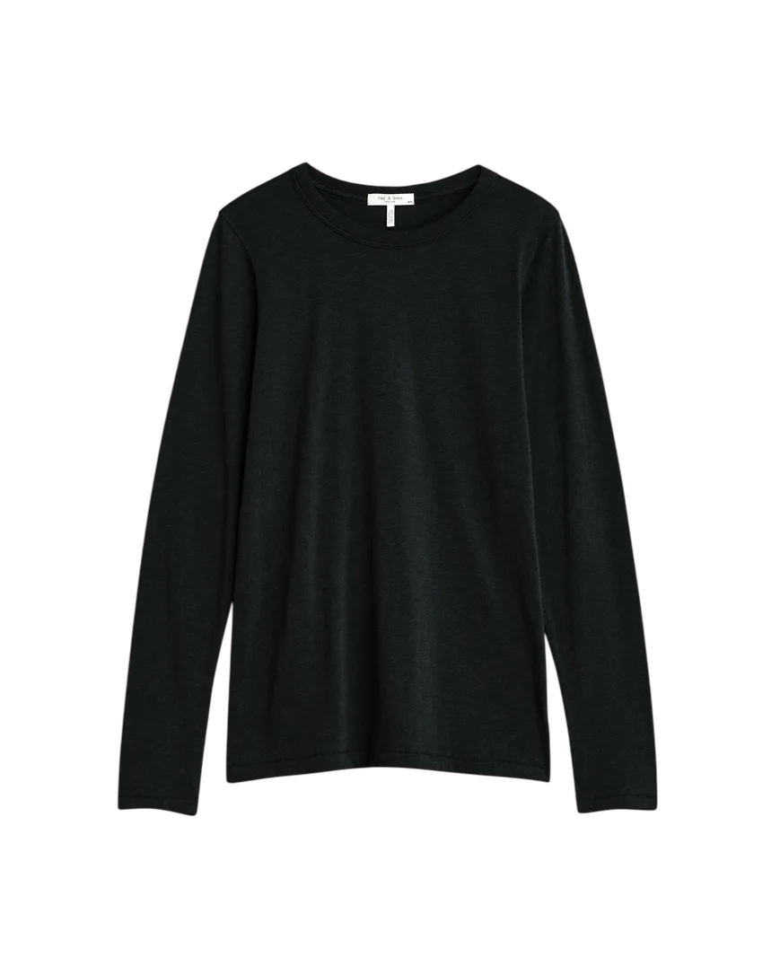 The Slub Longsleeve Tee in Black