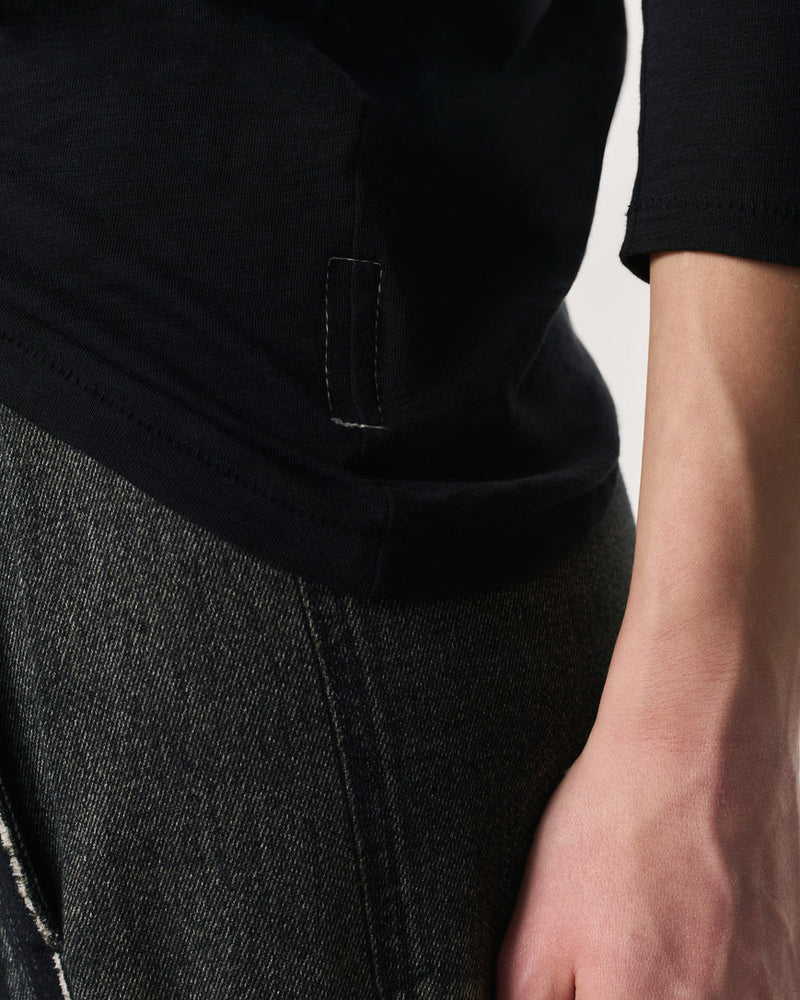 The Slub Longsleeve Tee in Black