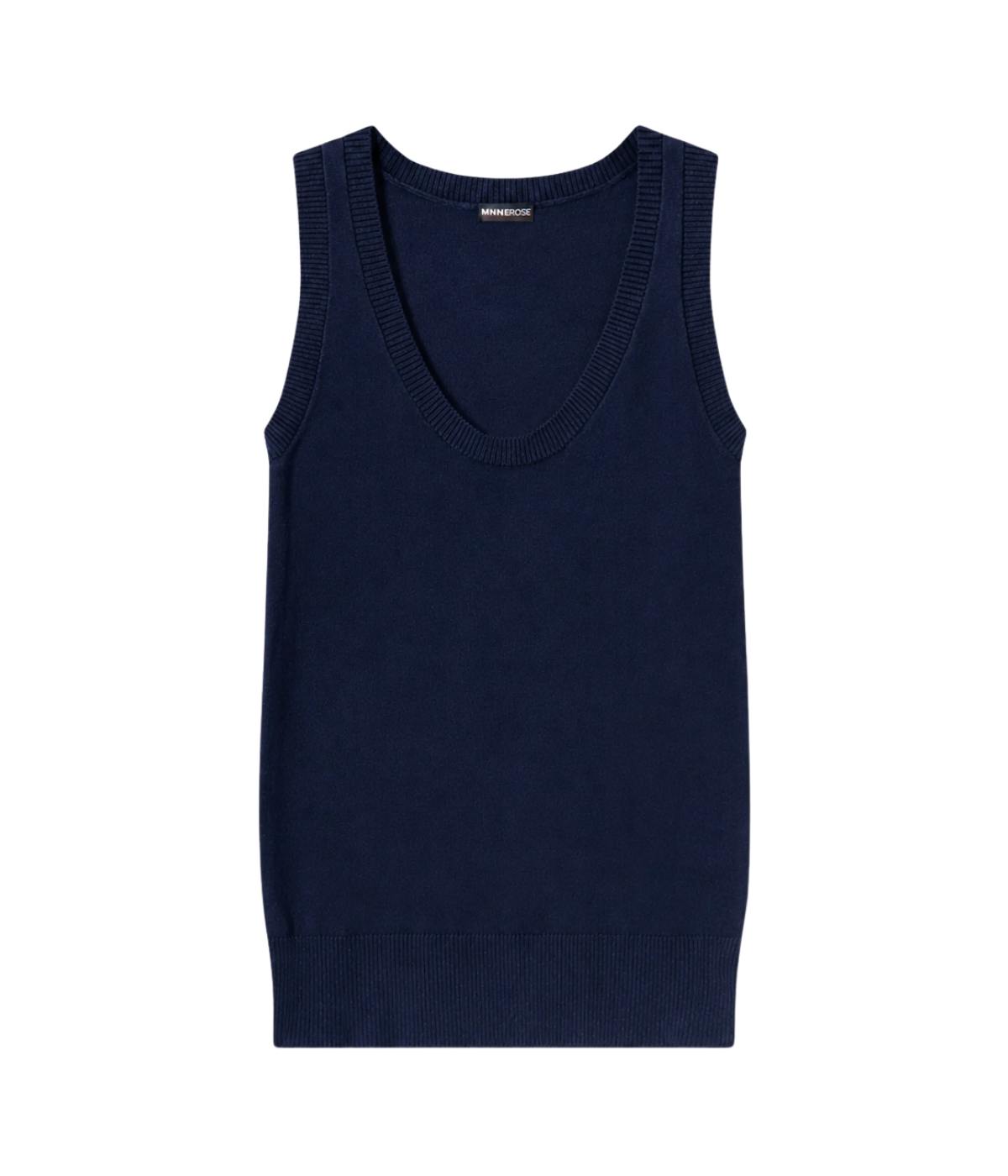 Cashmere Scoop Neck Tank in NAVY